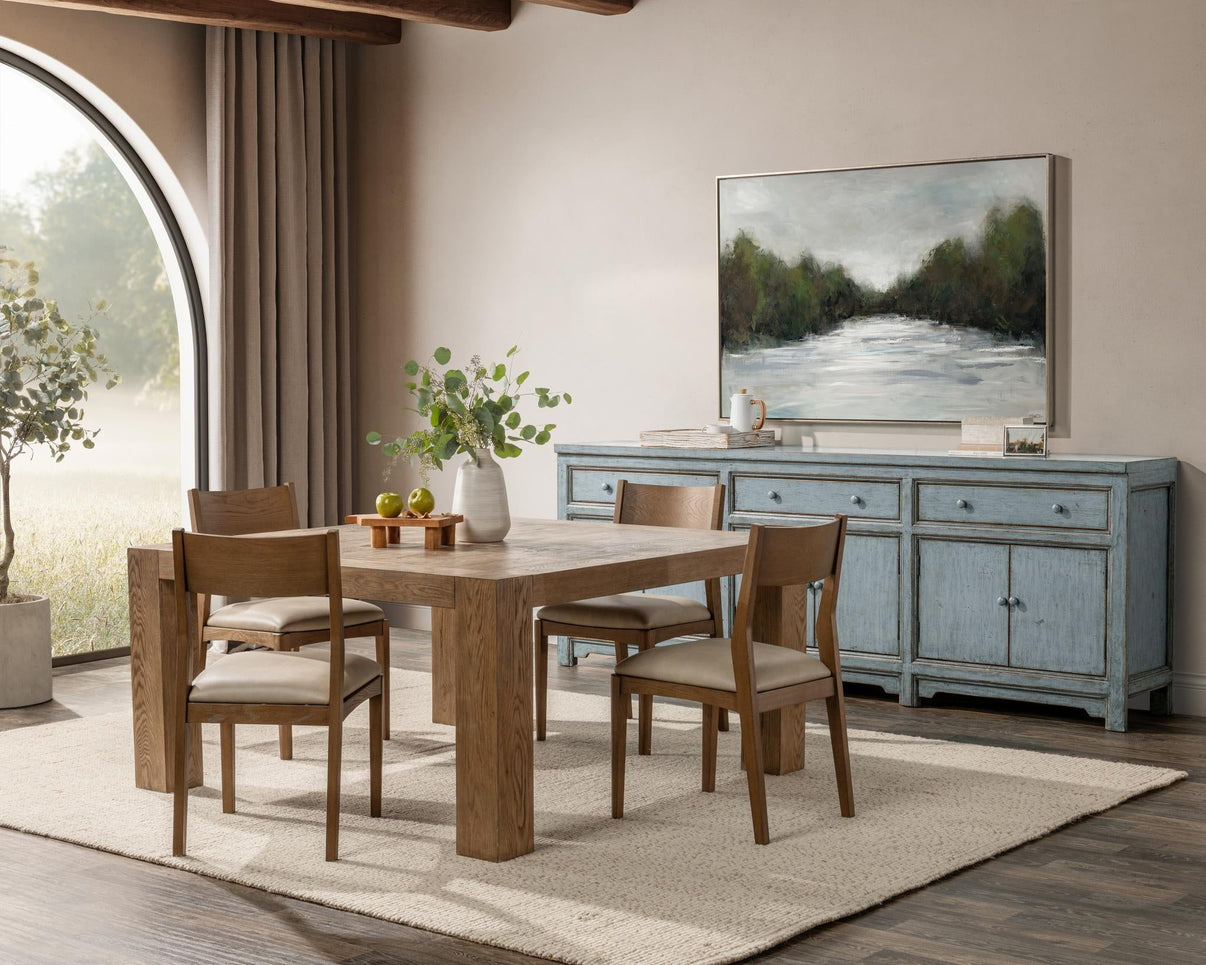 Gilcrest - Square Dining Table - Cafe Brown, alternate view 4 with wood construction