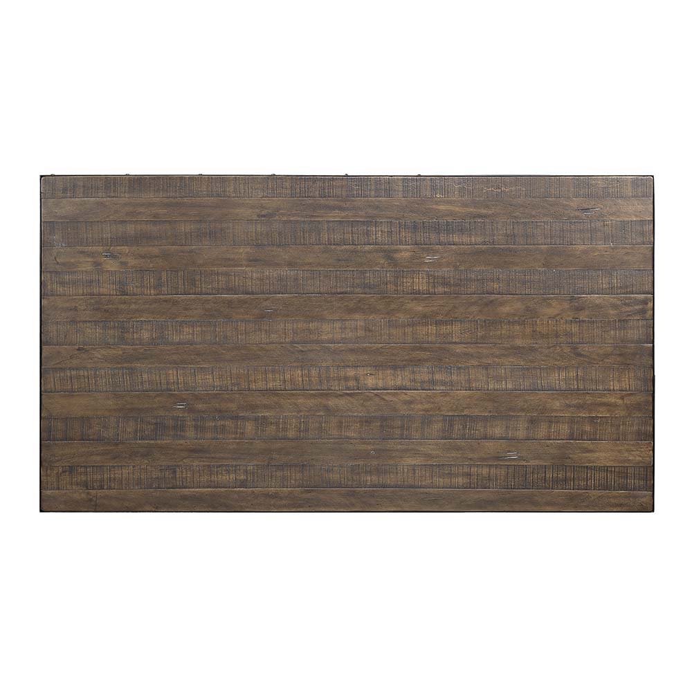 Raphaela - Dining Table - Weathered Cherry, alternate view 4 with metal