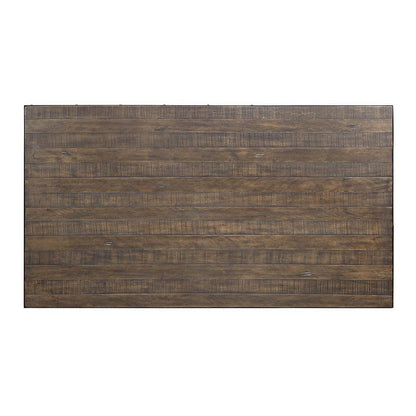 Raphaela - Dining Table - Weathered Cherry, alternate view 4 with metal
