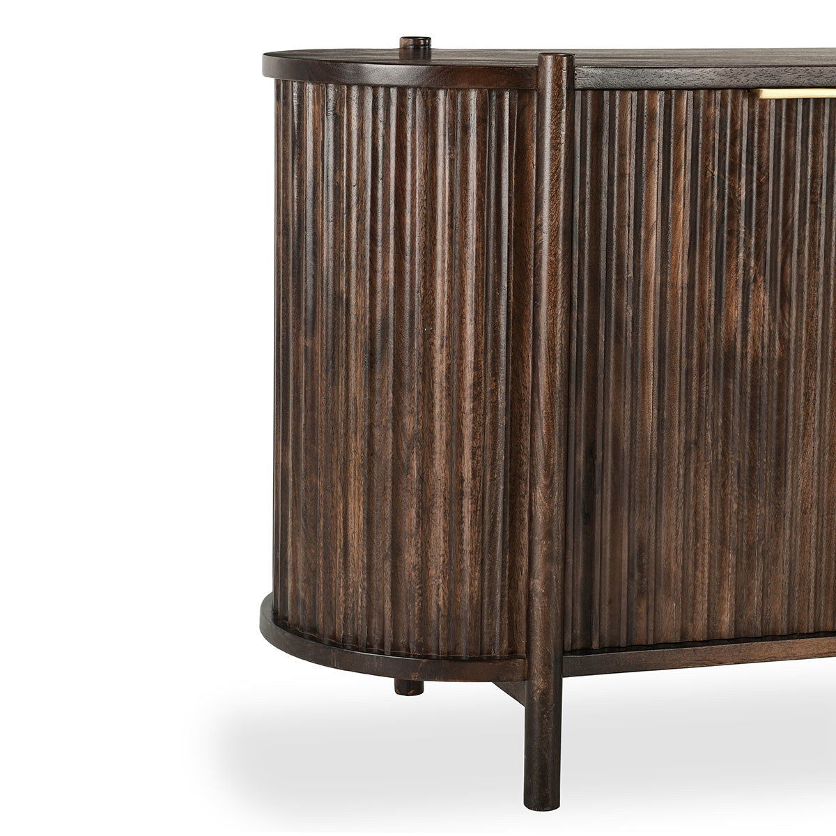Redford - 2 Door 3 Drawer Buffet - Bark Brown, alternate view 8 with wood construction