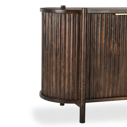 Redford - 2 Door 3 Drawer Buffet - Bark Brown, alternate view 8 with wood construction