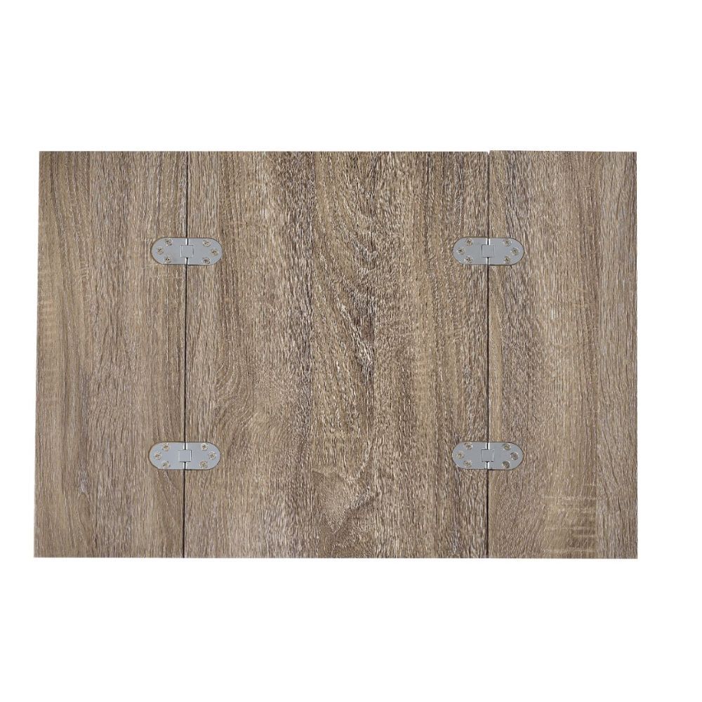 Danson - Accent Table - Weathered Oak & Chrome, alternate view 7 with wood construction