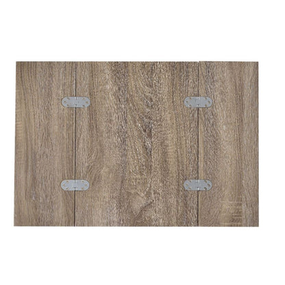 Danson - Accent Table - Weathered Oak & Chrome, alternate view 7 with wood construction