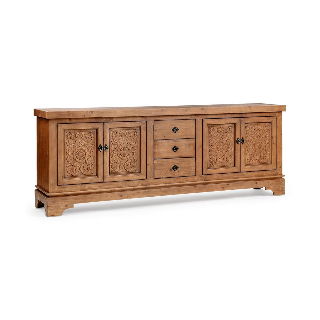 Amita - 3 Drawer 4 Door Cabinet - Brown