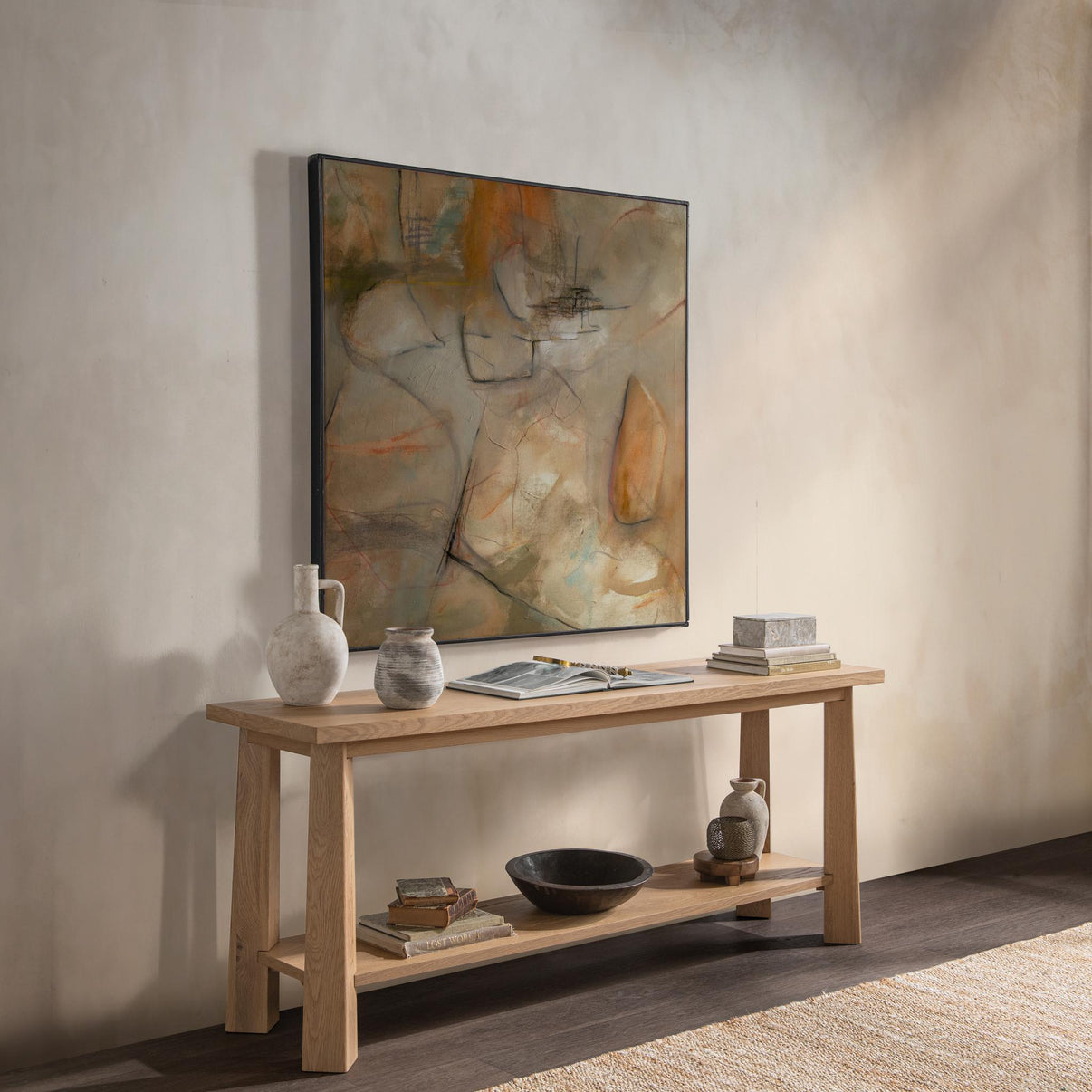 Kenzie - Console Table - Natural Mist, alternate view 8 with wood construction