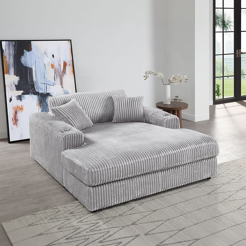 Hilde - Chaise With 2 Pillows, alternate view 13 with velvet upholstery