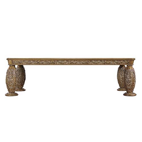 Constantine - Dining Table - Brown & Gold, alternate view 4 with wood construction