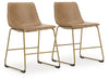 Ciabori - Dining Upholstered Side Chair (Set of 2), alternate view 2 with faux leather