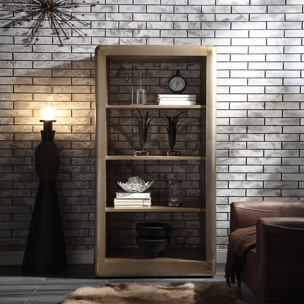Jennavieve - Bookcase - Gold Aluminum