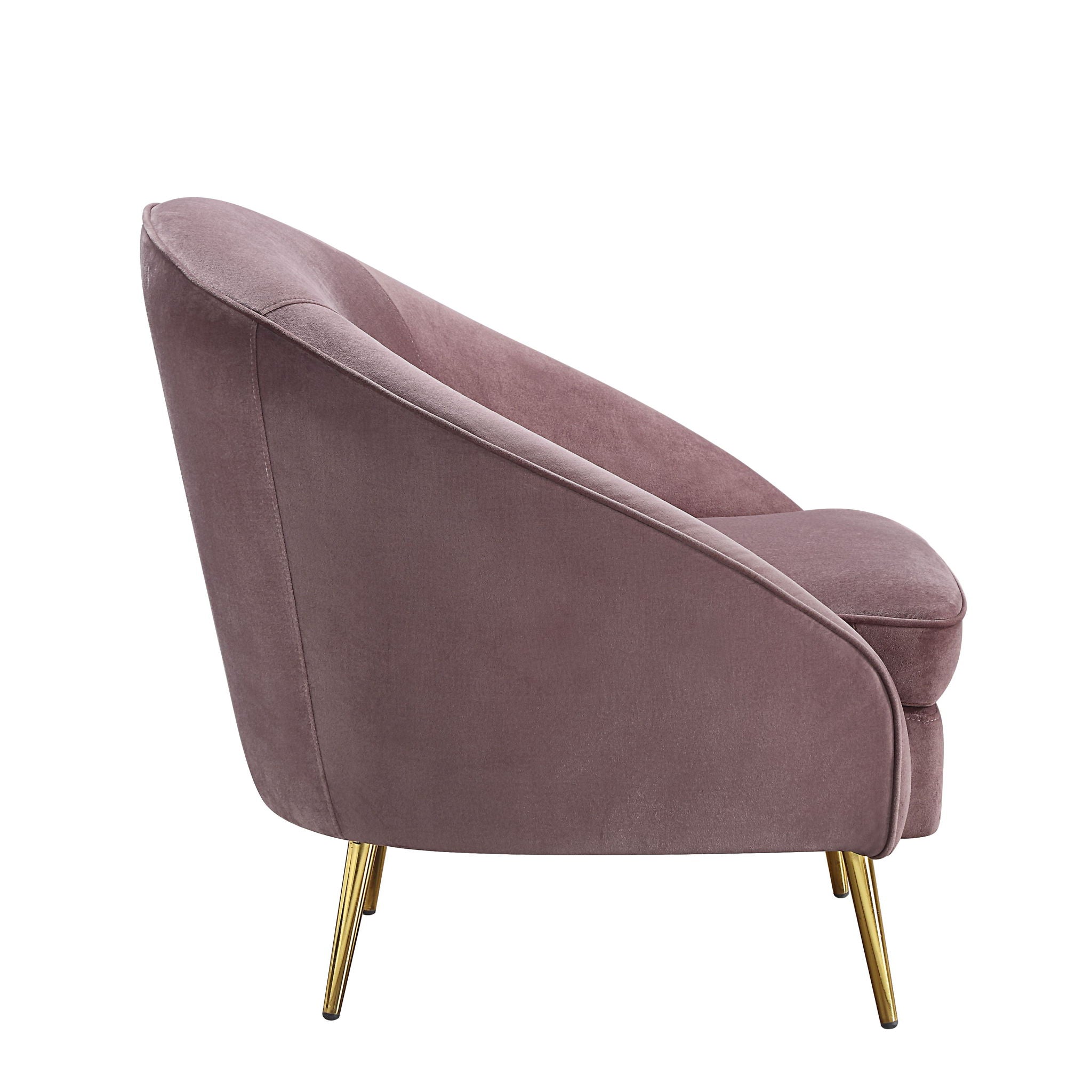 Abey - Chair - Pink Velvet, alternate view 4 with wood construction
