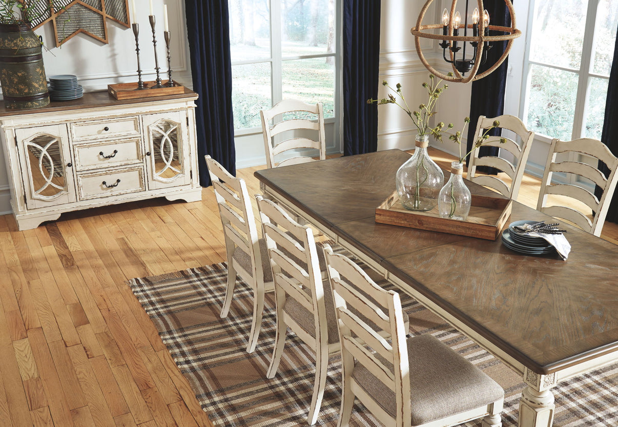 Realyn - Rectangular Dining Room Extension Table - Chipped White, alternate view 9 with engineered wood