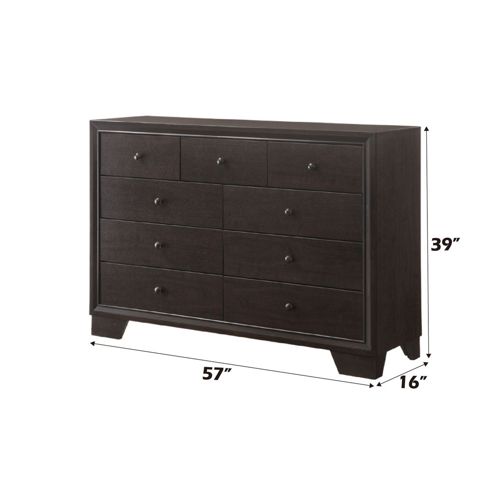 Madison - Dresser - Espresso, alternate view 9 with wood construction