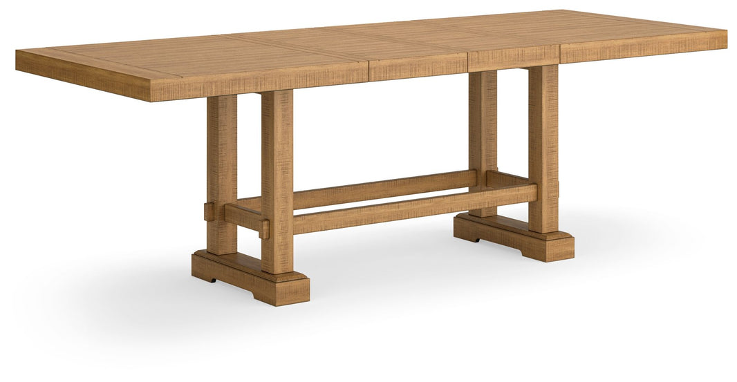 Havonplane - Rectangular Dining Room Counter Extension Table - Brown, product view with solid wood