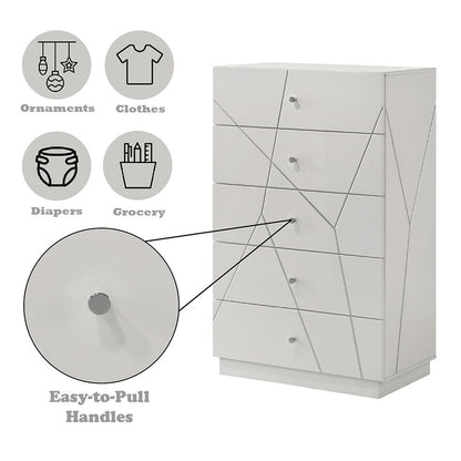 Esther - Chest - White / Silver