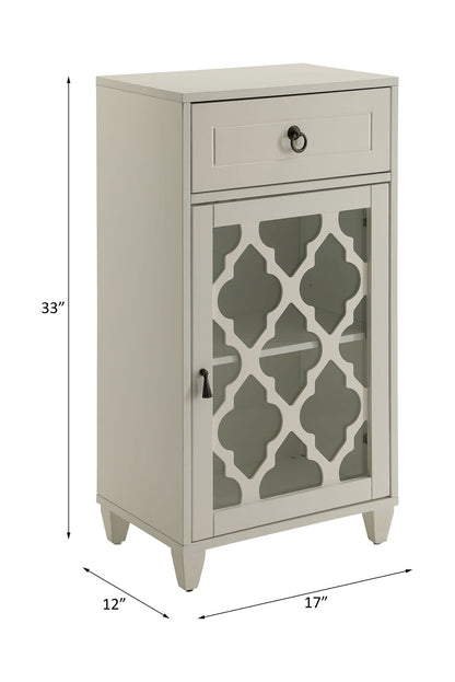 Ceara - Accent Table - White, alternate view 8 with wood construction