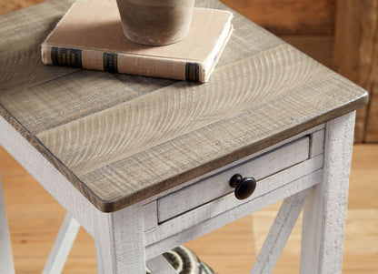 Adalane - Accent Table - White / Gray, alternate view 9 with engineered wood
