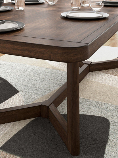 Dilenno - Rectangular Dining Room Extension Table - Dark Brown, alternate view 8 with solid wood