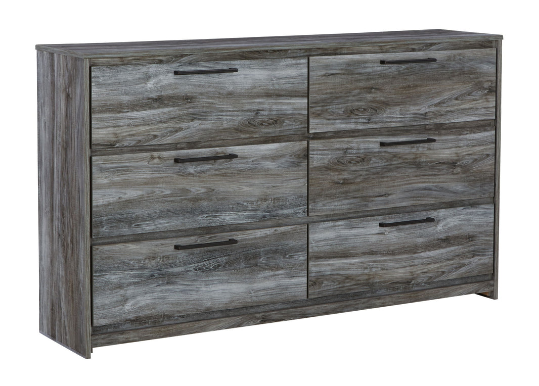 Baystorm - Six Smooth Drawer Dresser, product view with wood construction