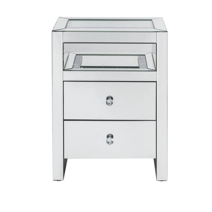 Dominic - Accent Table With LED - Mirrored, alternate view 5 with glass