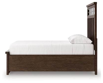 Taffenbrook - Panel Storage Bed, alternate view 7 with linen fabric