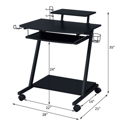 Ordrees - Gaming Desk - Black, alternate view 6 with wood construction