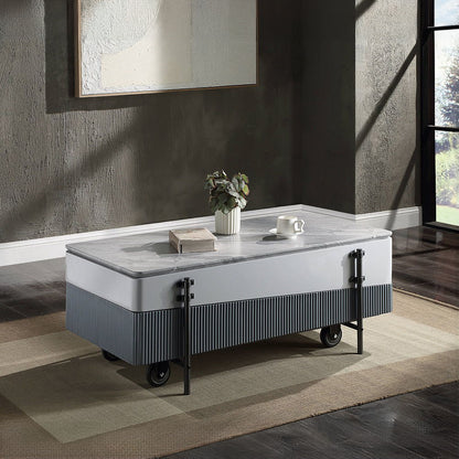 Wilkins - Coffee Table With Lift Top - Gray & White High Gloss, alternate view 8