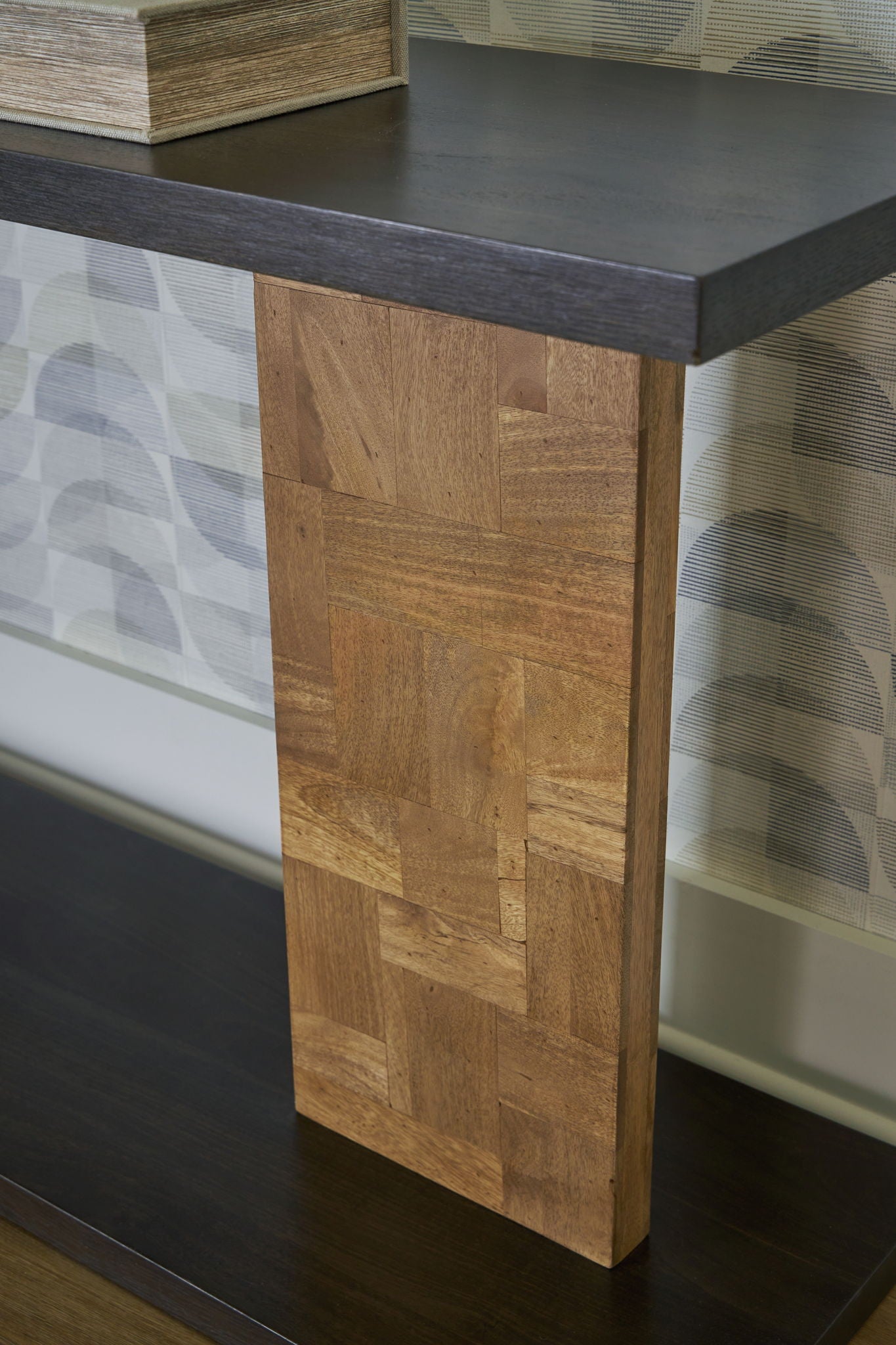 Camlett - Console Sofa Table - Brown, alternate view 8 with solid wood
