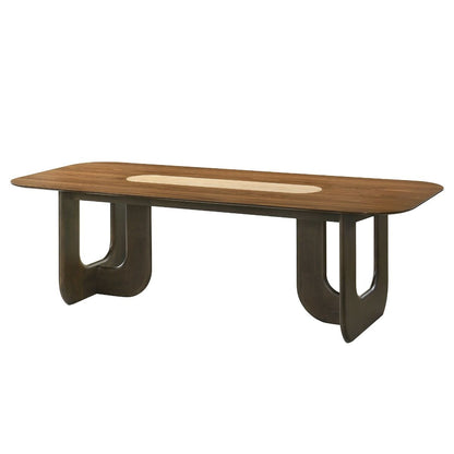Kyree - Dining Table - Walnut, alternate view 7 with chenille upholstery