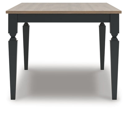 Brenkerton - Rectangular Dining Room Table - Grayish Brown / Black, alternate view 7 with wood construction