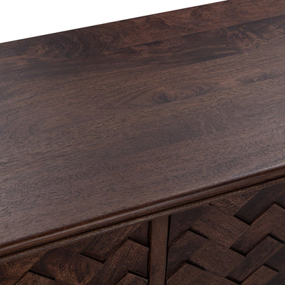 Shira - 4 Door Buffet - Kona Brown, alternate view 8 with wood construction