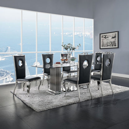Cyrene - Glam - Side Chair, alternate view 14 with leather upholstery