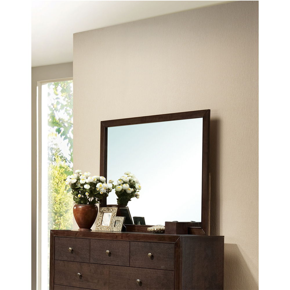 Madison - Mirror - Espresso, product view with wood construction