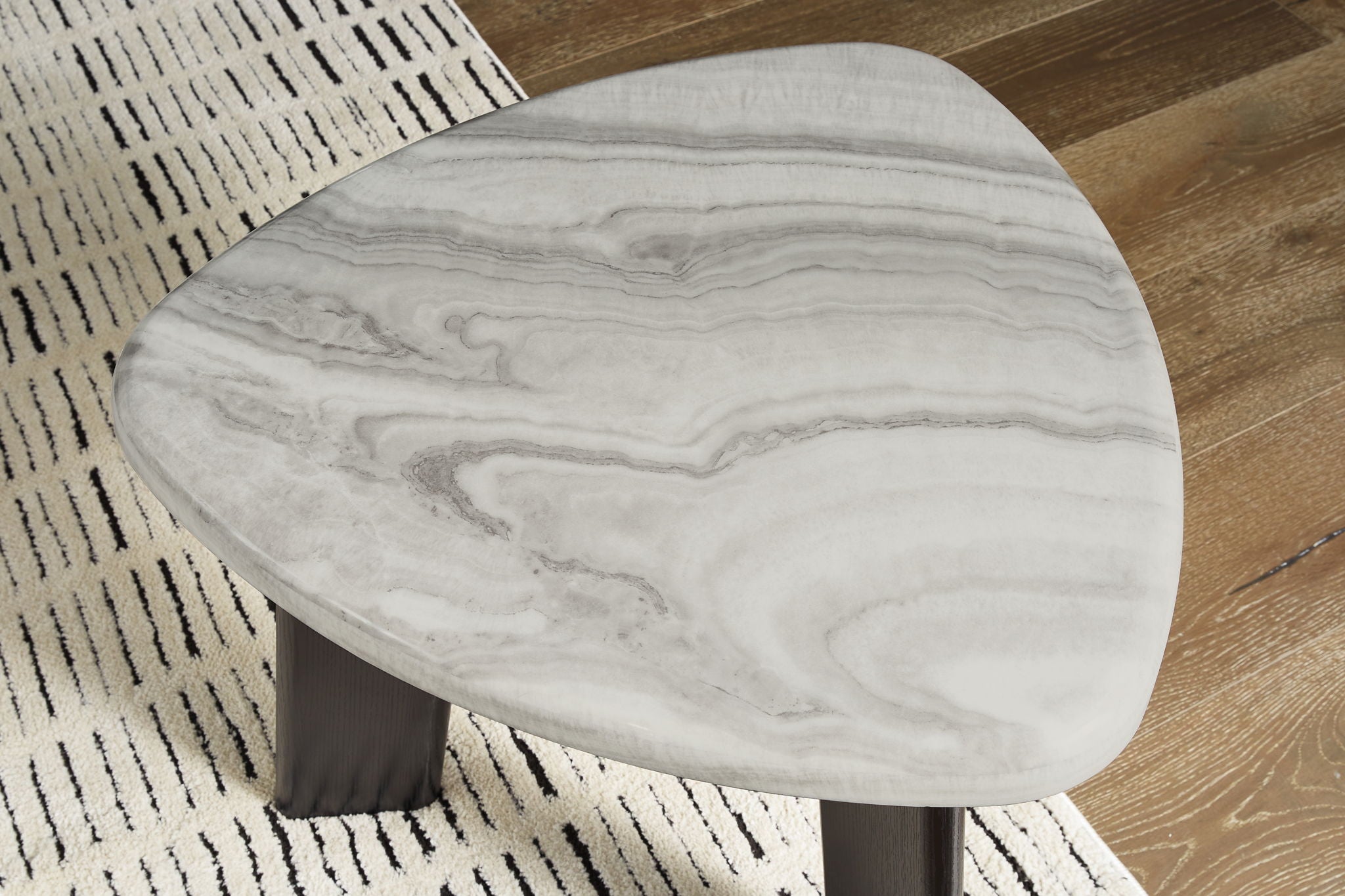 Lilyberg - Occasional Table Set (Set of 3) - Gray / Black, alternate view 5 with wood construction