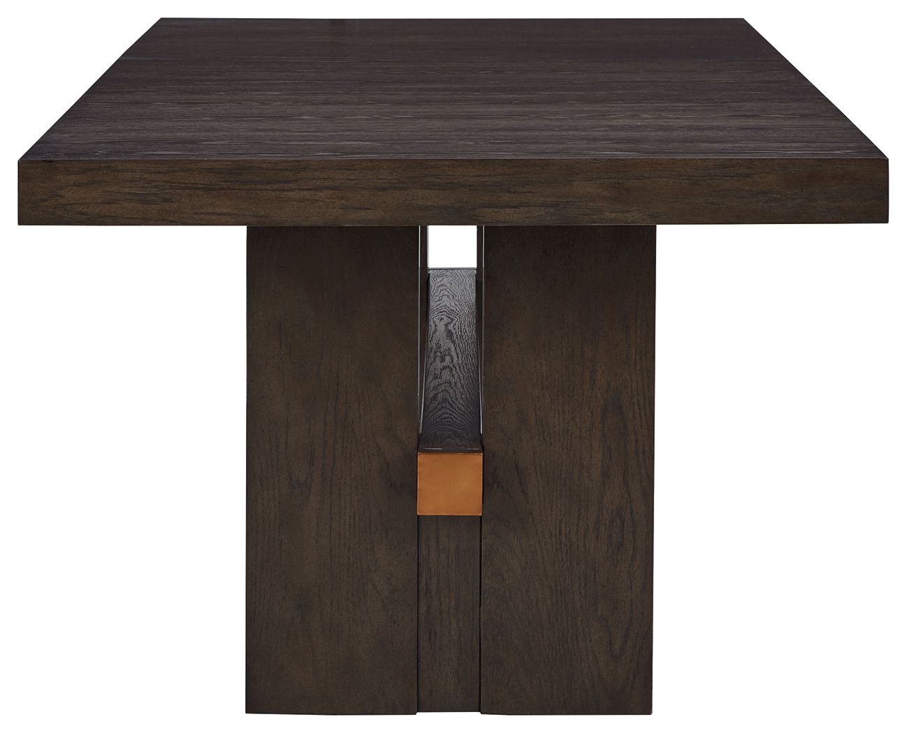 Burkhaus - Rectangular Dining Room Extension Table - Dark Brown, alternate view 7 with engineered wood