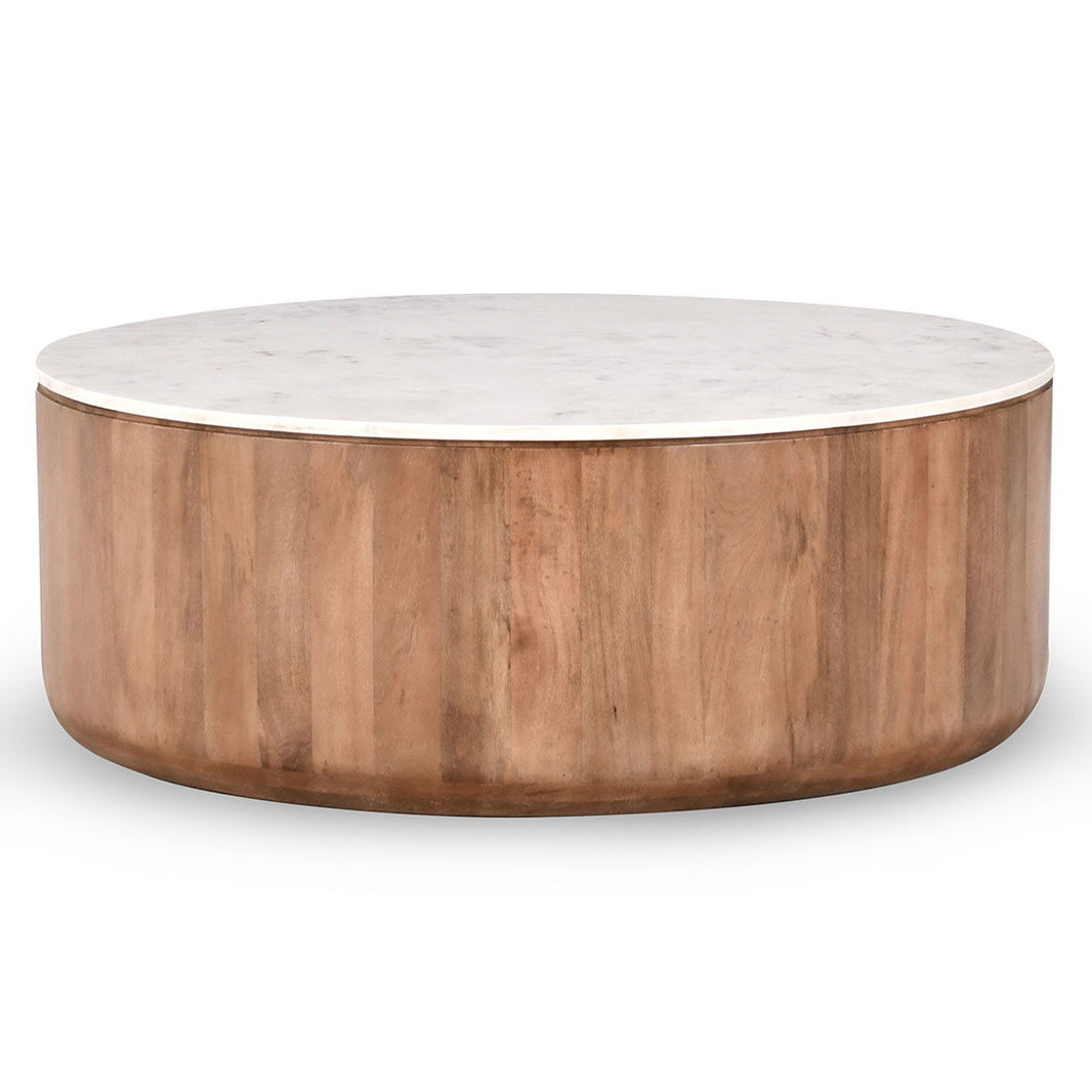 Josie - Round Table, product view with wood construction