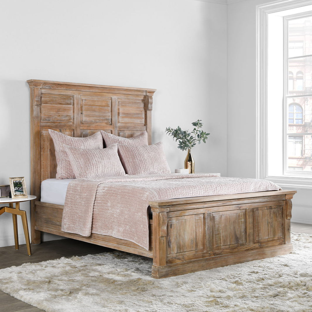 Bari - Velvet Quilt - Bliss Pink