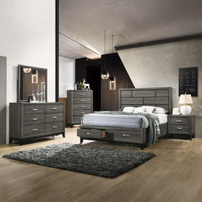 Valdemar - Mirror - Weathered Gray, alternate view 7 with wood construction