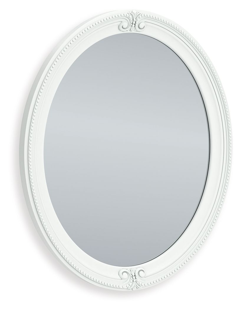 Kozlani - Bedroom Mirror - White, product view with engineered wood