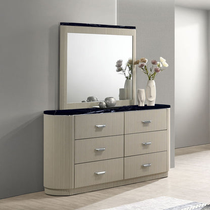 Travonte - Dresser - Gray / Beige