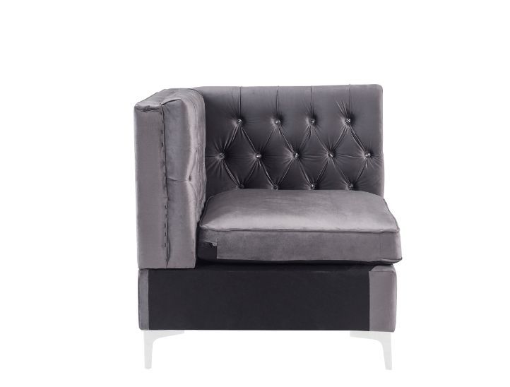 Jaszira - Modular - Wedge, alternate view 14 with velvet upholstery