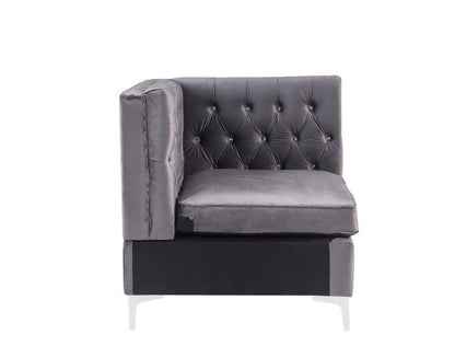 Jaszira - Modular - Wedge, alternate view 14 with velvet upholstery