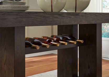 Burkhaus - Rectangular Dining Room Counter Table - Dark Brown, alternate view 7 with engineered wood