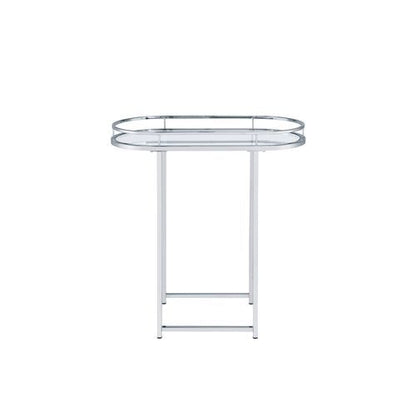 Piffo - Serving Cart Set - Clear Glass & Chrome, alternate view 7 with metal