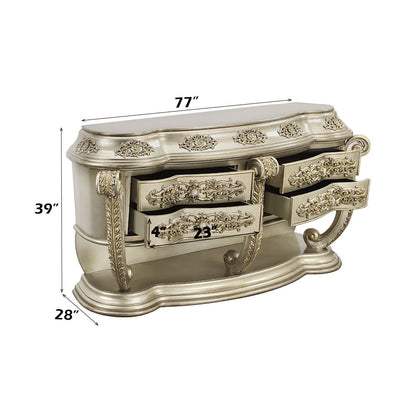 Danae - Dresser - Champagne & Gold, alternate view 9 with metal