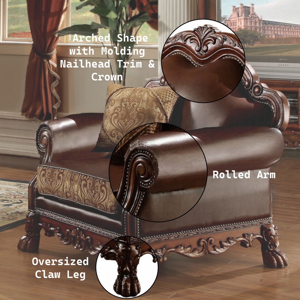 Dresden - Chair, alternate view 11 with leather upholstery