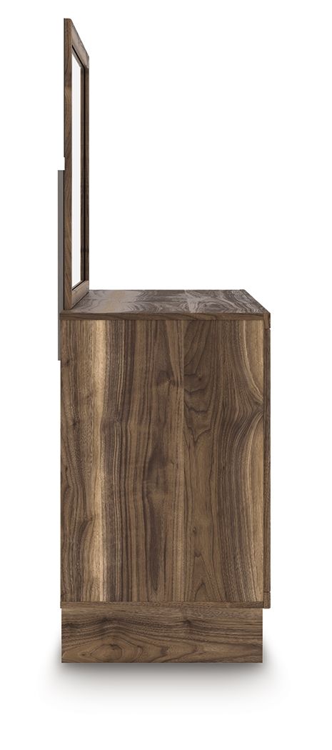 Chirason - Dresser And Mirror - Brown, alternate view 7 with linen fabric