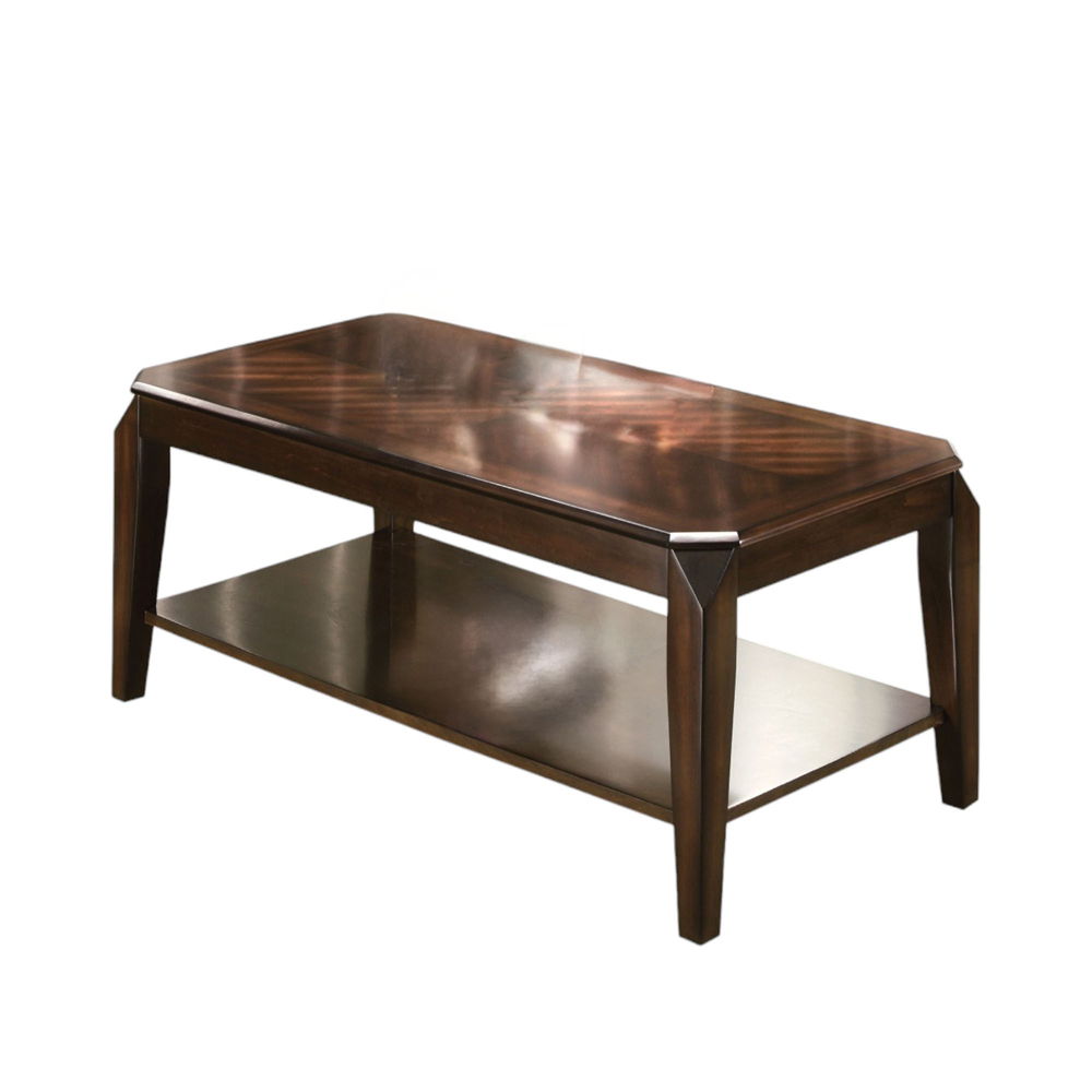 Docila - 3 Piece Coffee & End Set - Walnut, alternate view 5 with wood construction
