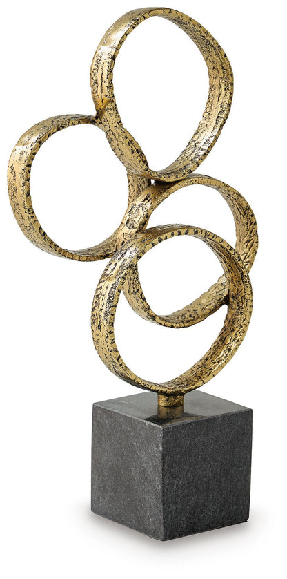 Wellcott Sculpture Gold Finish / Black, gallery image 5