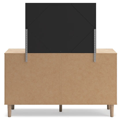 Cielden - Dresser And Mirror - Two-Tone, alternate view 7 with linen fabric