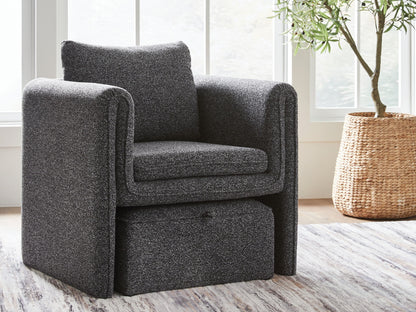 Vreni - Accent Chair - Charcoal / Black, alternate view 7 with polyester fabric